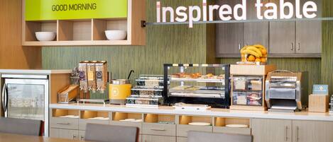 Free daily self-serve breakfast