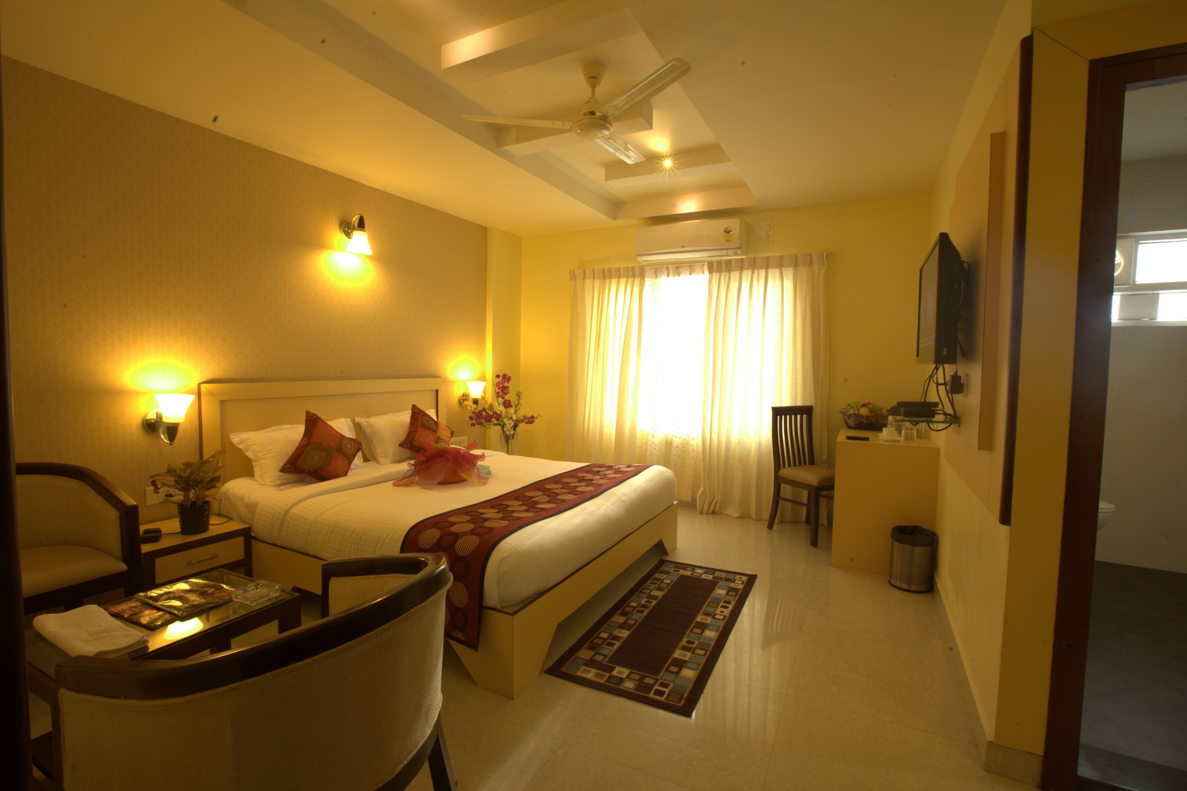 luxury room | minibar, in-room safe, desk, blackout curtains