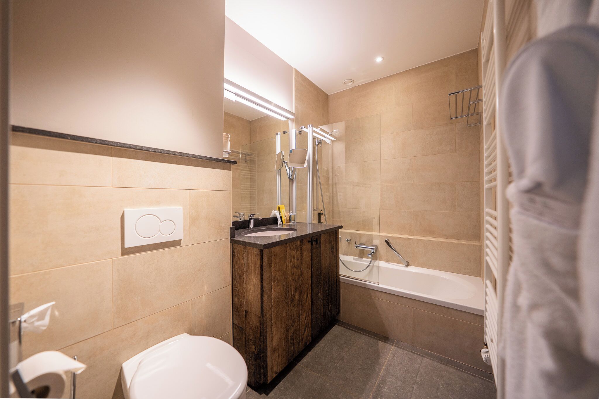 Gratis toiletartikelen, een haardroger