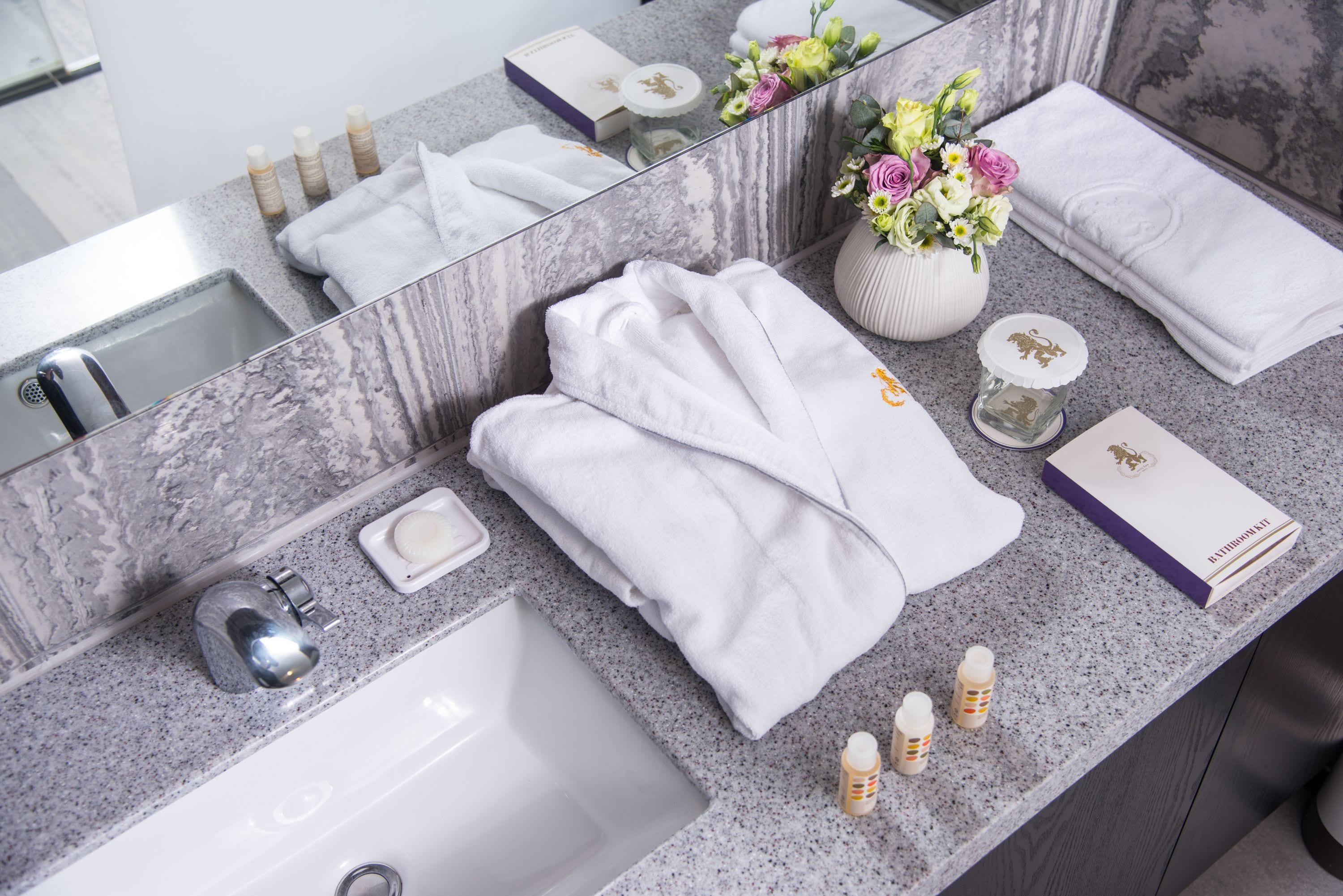 free toiletries, hair dryer, slippers, bidet