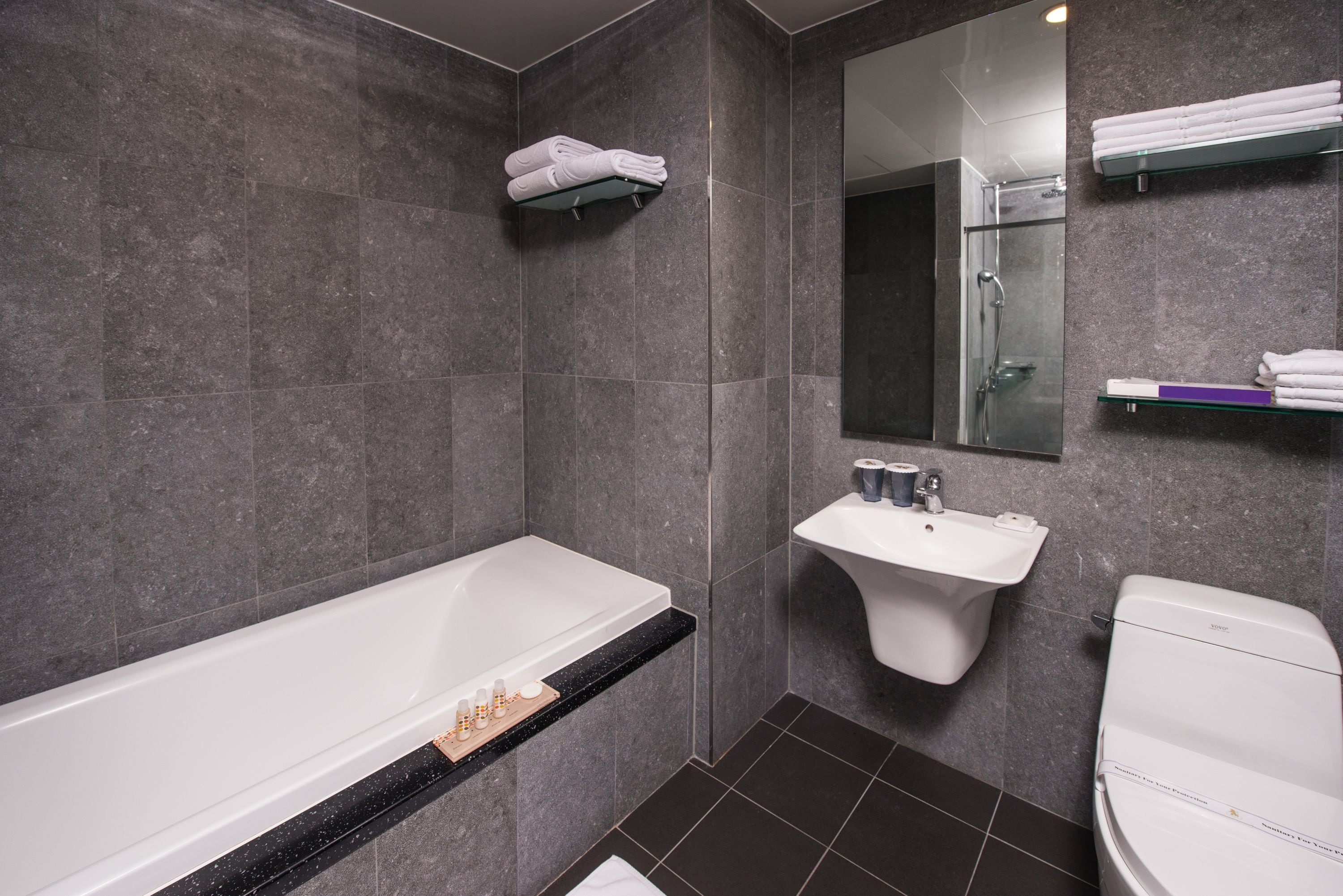 ondol room (styler installed) | bathroom | free toiletries, hair dryer, slippers, bidet