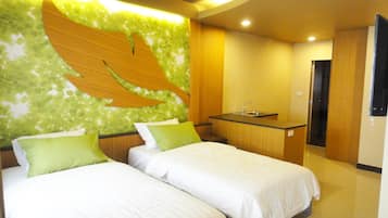 Desk, blackout curtains, iron/ironing board, free WiFi