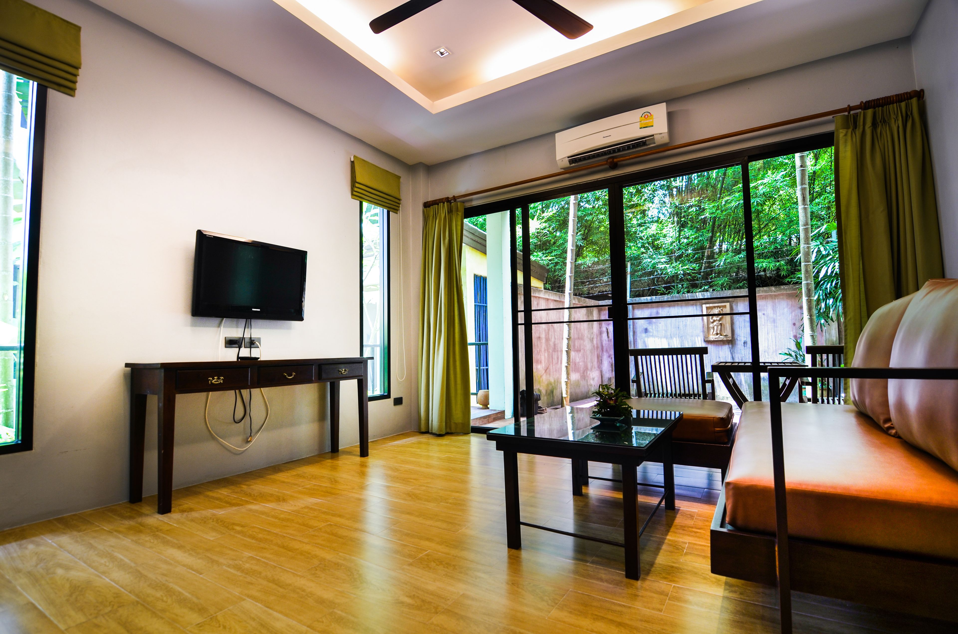 luxury villa, 1 double bed | living area | 32-inch smart tv with digital channels