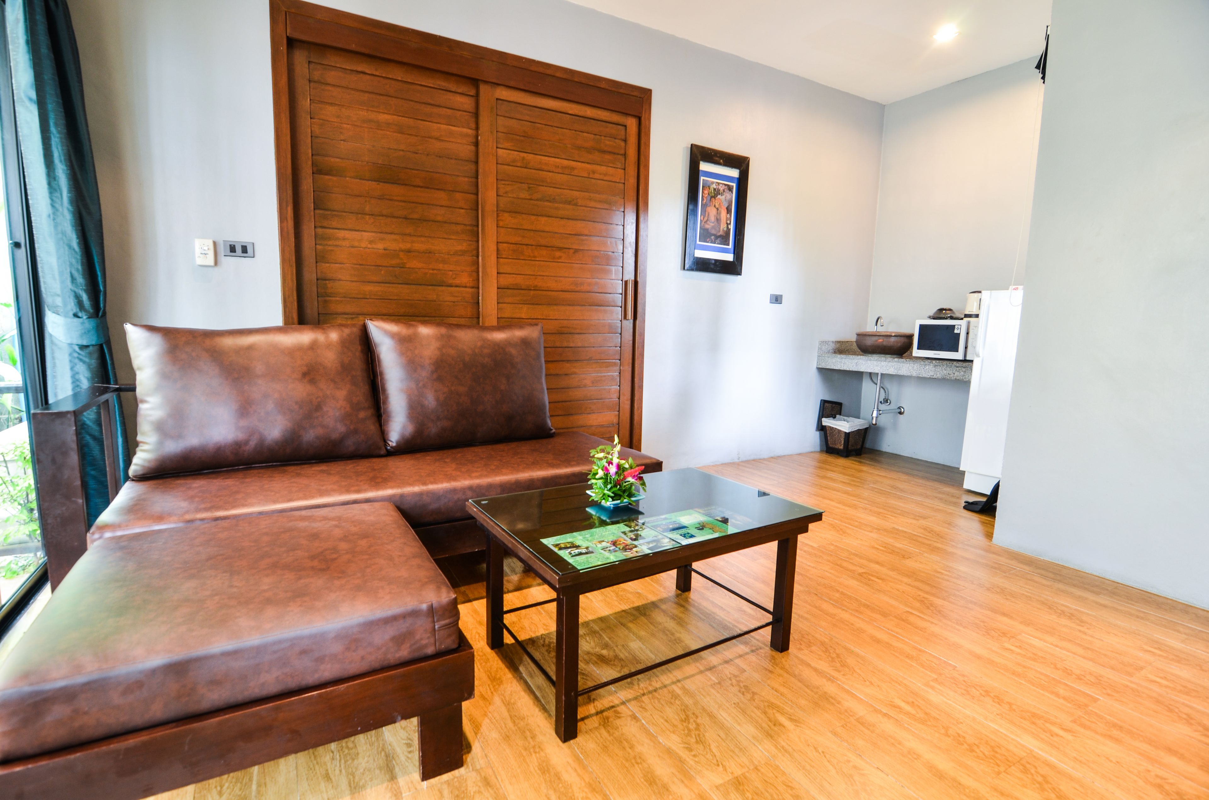 luxury villa, 1 double bed | living area | 32-inch smart tv with digital channels