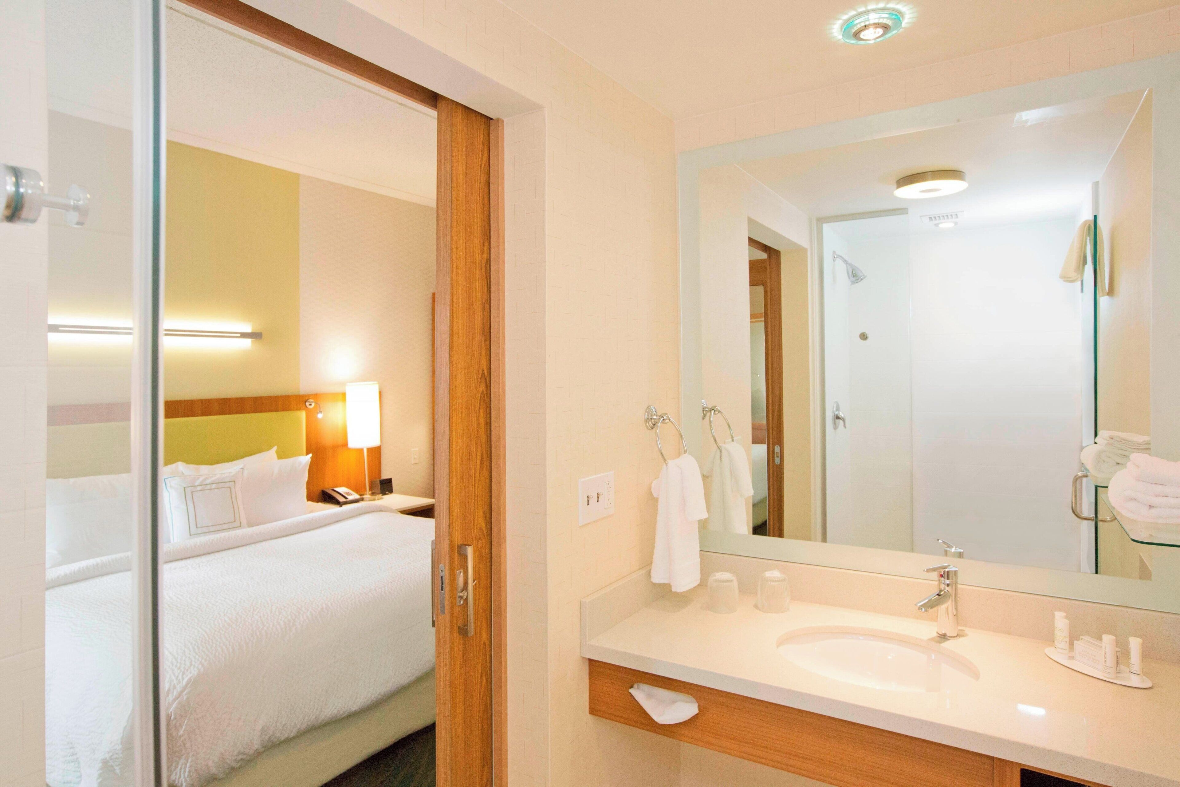 hair dryer, towels, toilet paper