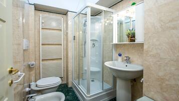 Shower, rainfall showerhead, hair dryer, bidet