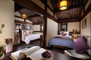 Compound family Room | Premium bedding, in-room safe, blackout drapes, free WiFi