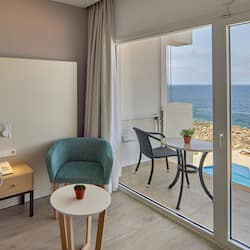 Double Room, Balcony, Sea View | In-room safe, desk, free WiFi, bed sheets