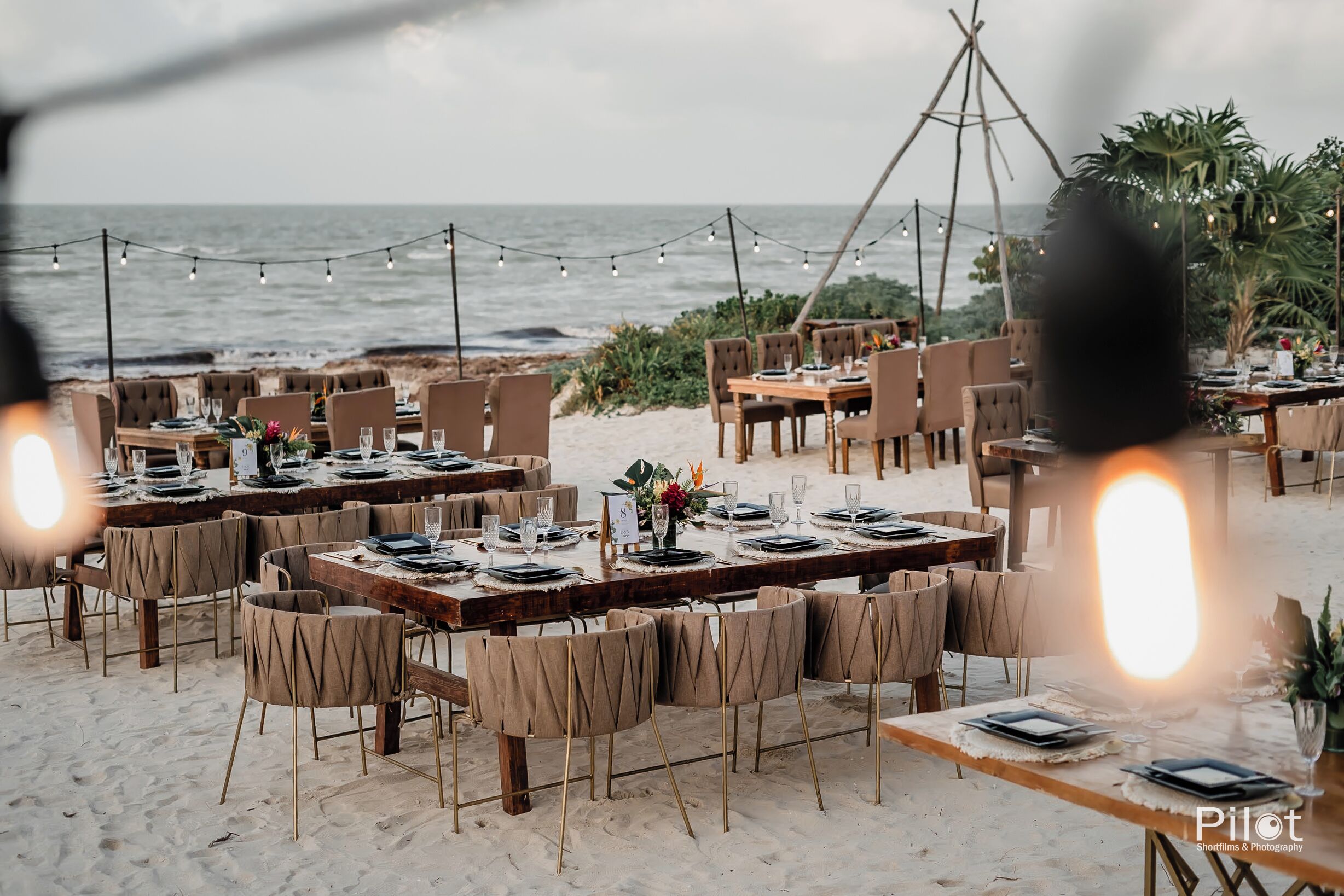 Outdoor wedding area