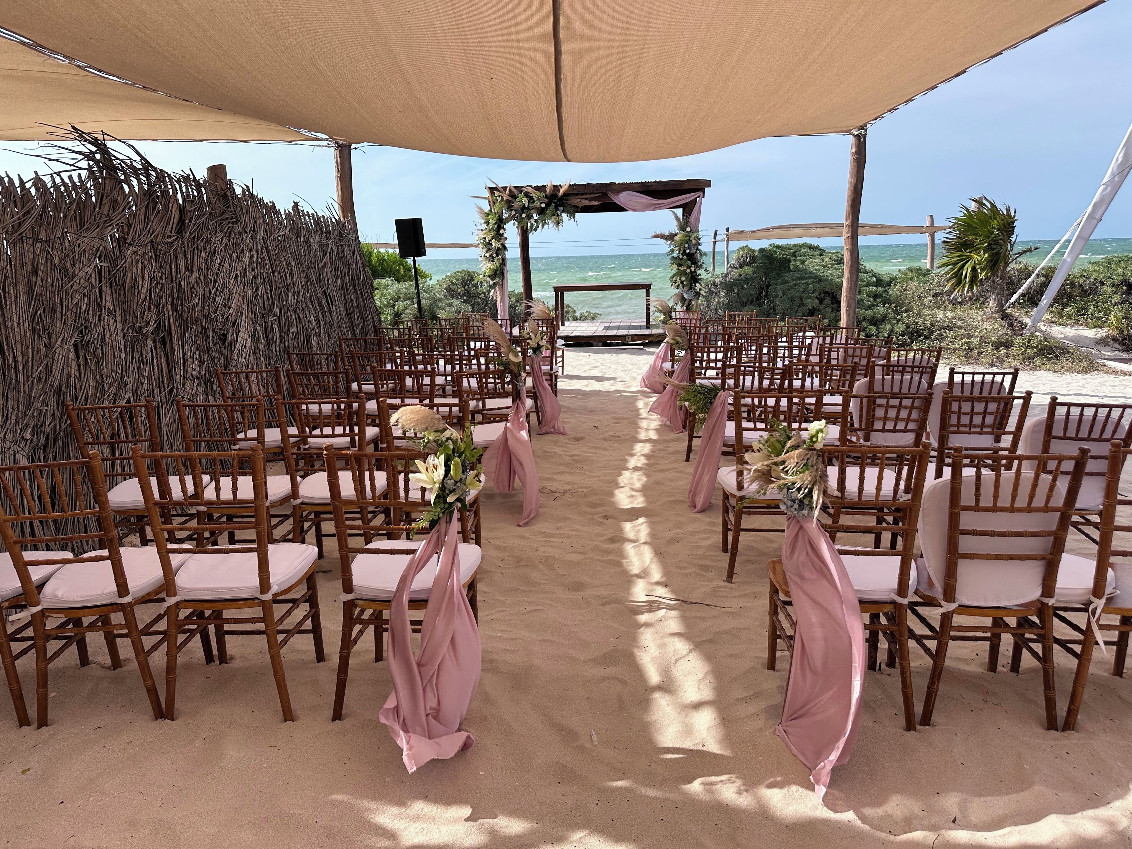 Outdoor wedding area