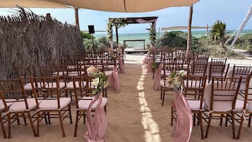 Outdoor wedding area