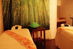 Body treatments, hot stone massages, facials, manicures and pedicures