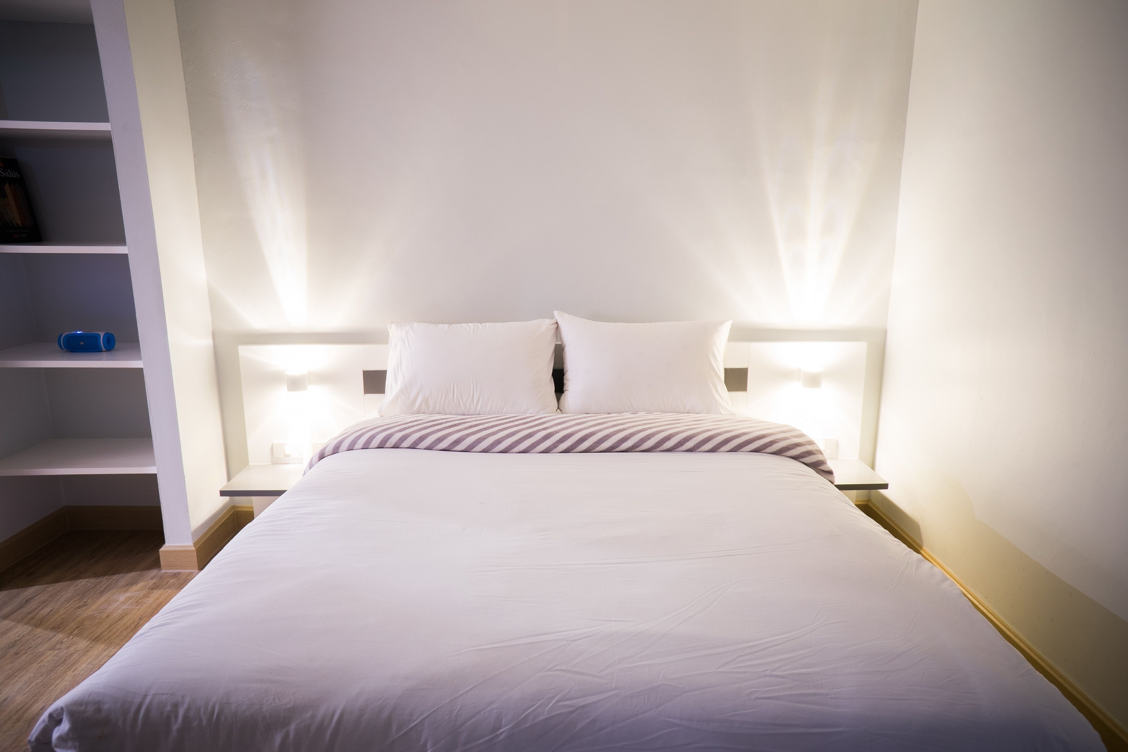 premium bedding, desk, free wifi