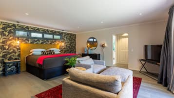 The Quail Suite | Premium bedding, individually decorated, individually furnished, desk
