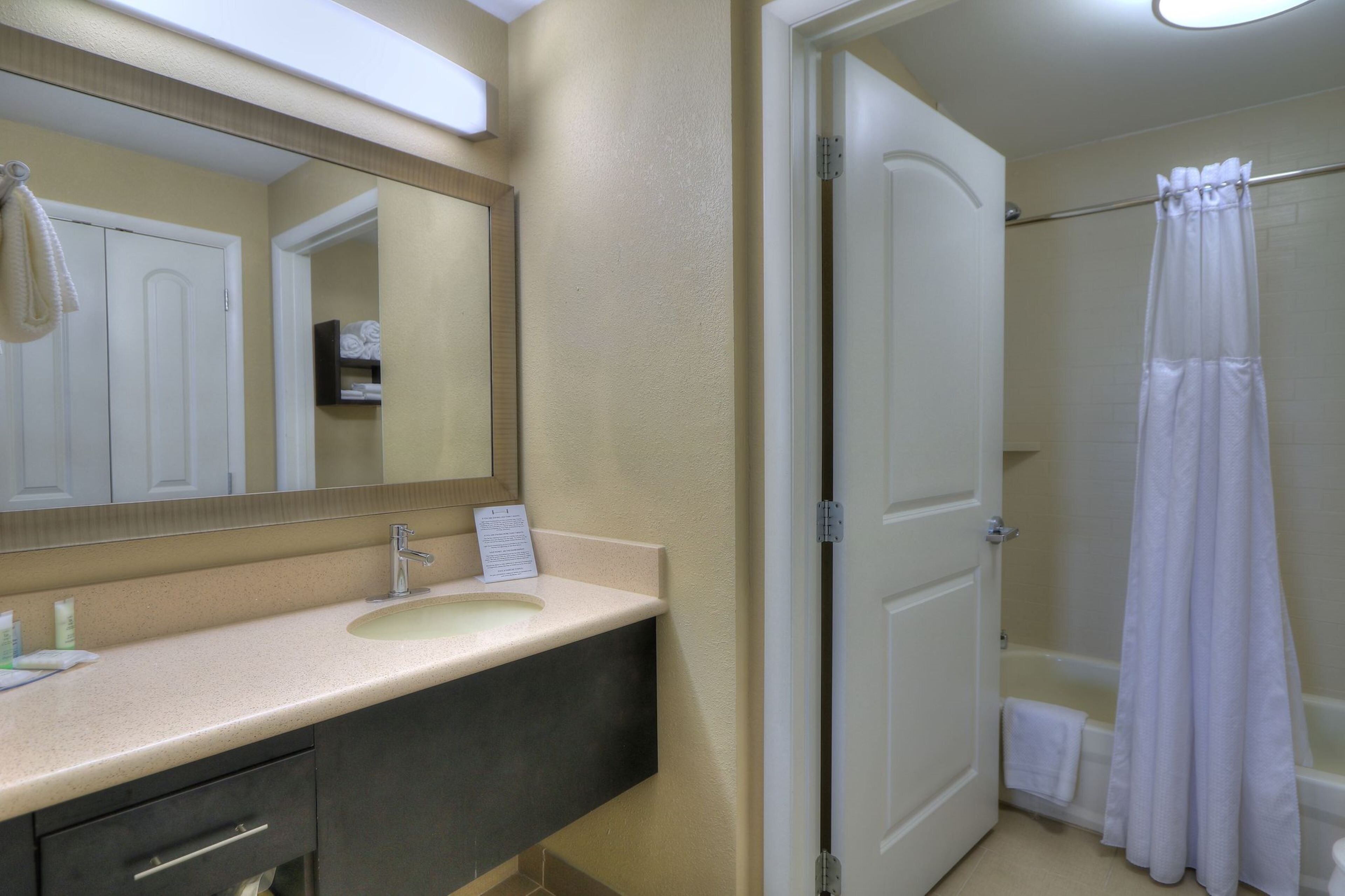 free toiletries, hair dryer, towels