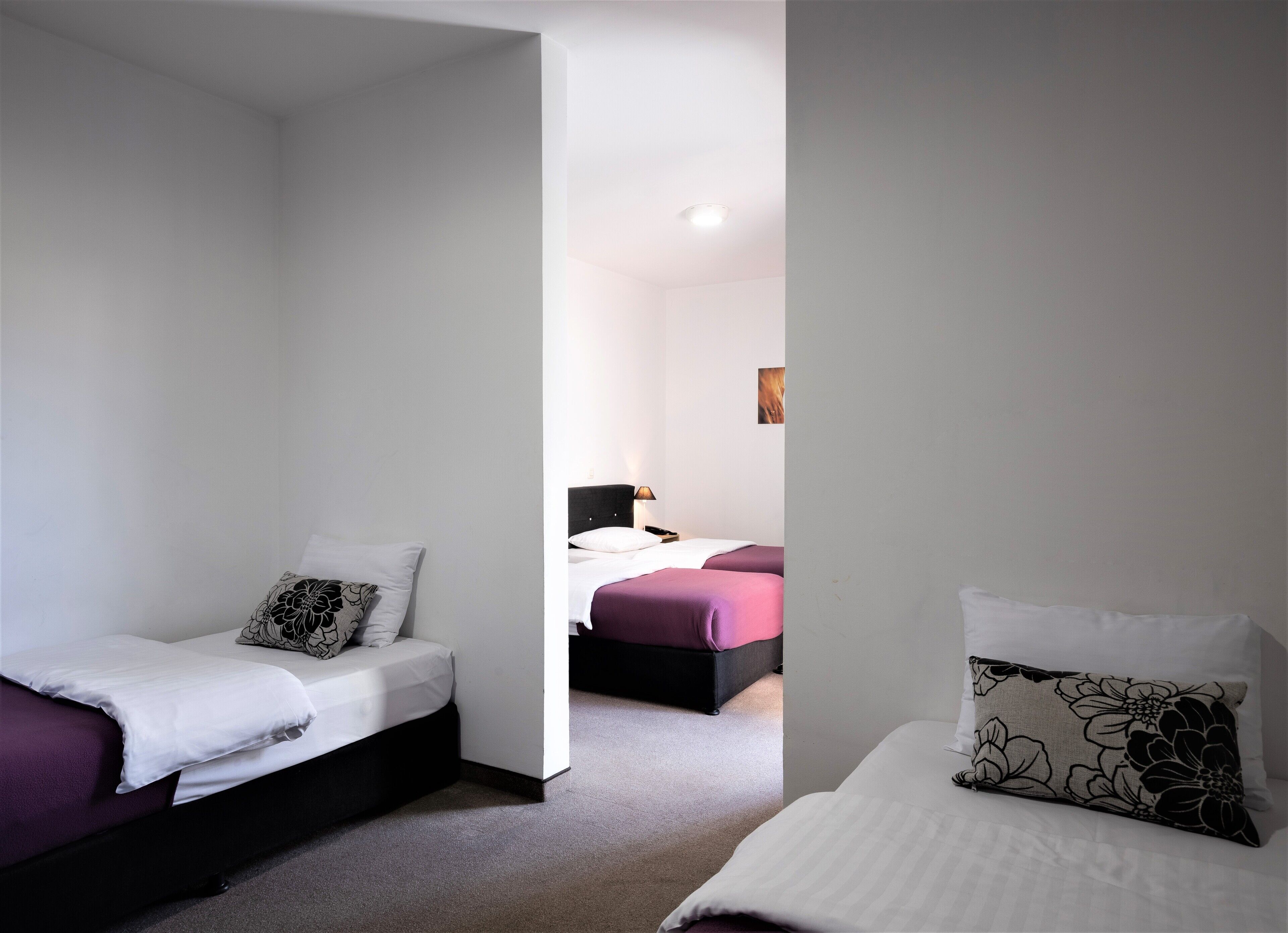 family double or twin room | minibar, in-room safe, desk, blackout curtains