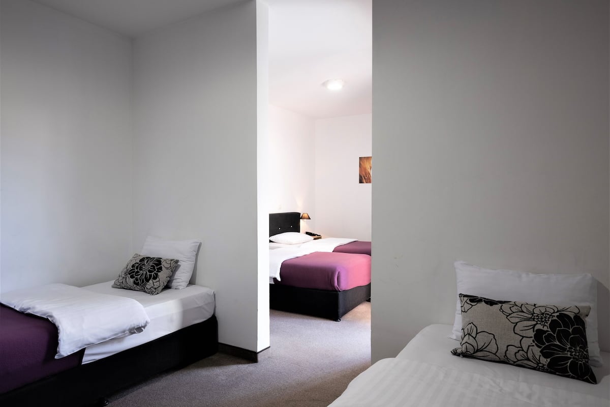 family double or twin room | minibar, in-room safe, desk, blackout curtains