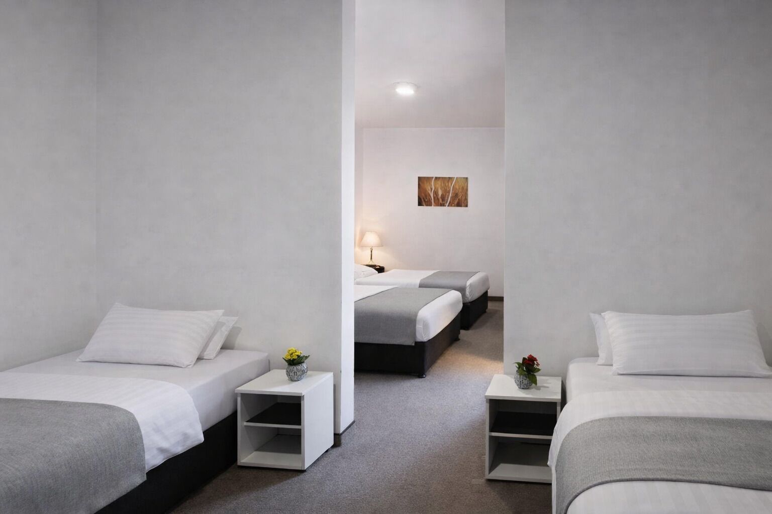 Family Quadruple Room, Balcony | Minibar, in-room safe, desk, laptop workspace