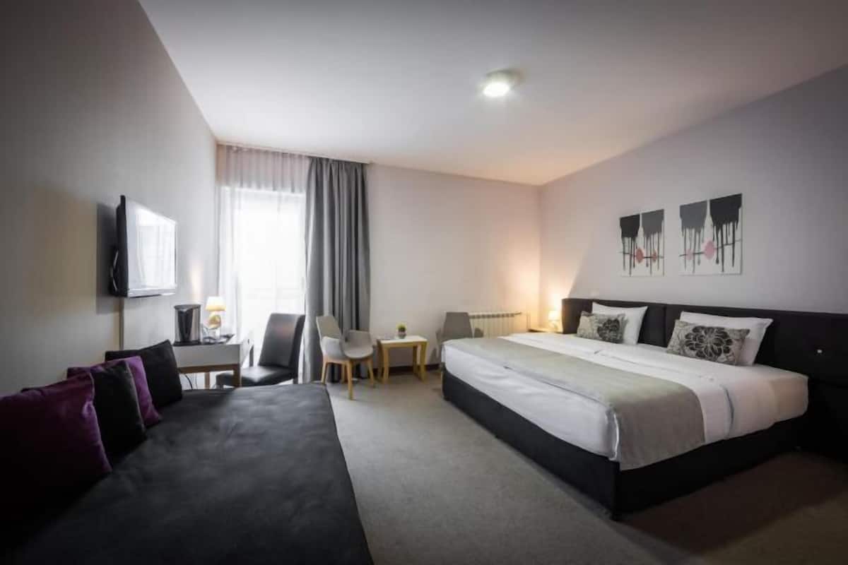 Minibar, in-room safe, desk, blackout curtains