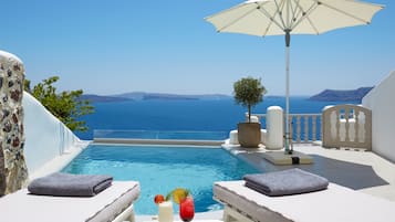 Grand Villa, Private Pool, Sea View | Outdoor pool | Seasonal outdoor pool, pool umbrellas, sun loungers