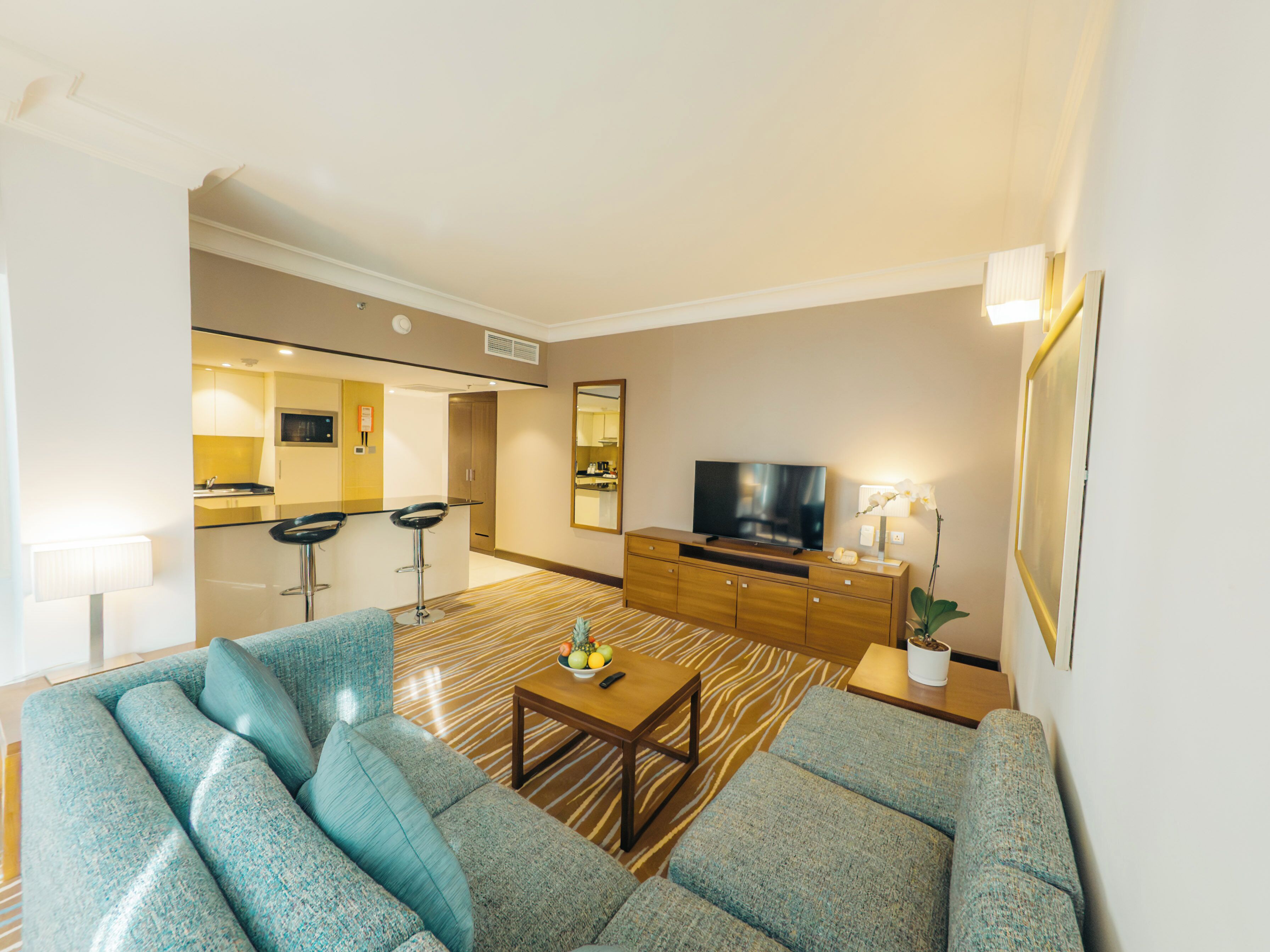 business suite | living area | 37-inch tv with premium tv channels