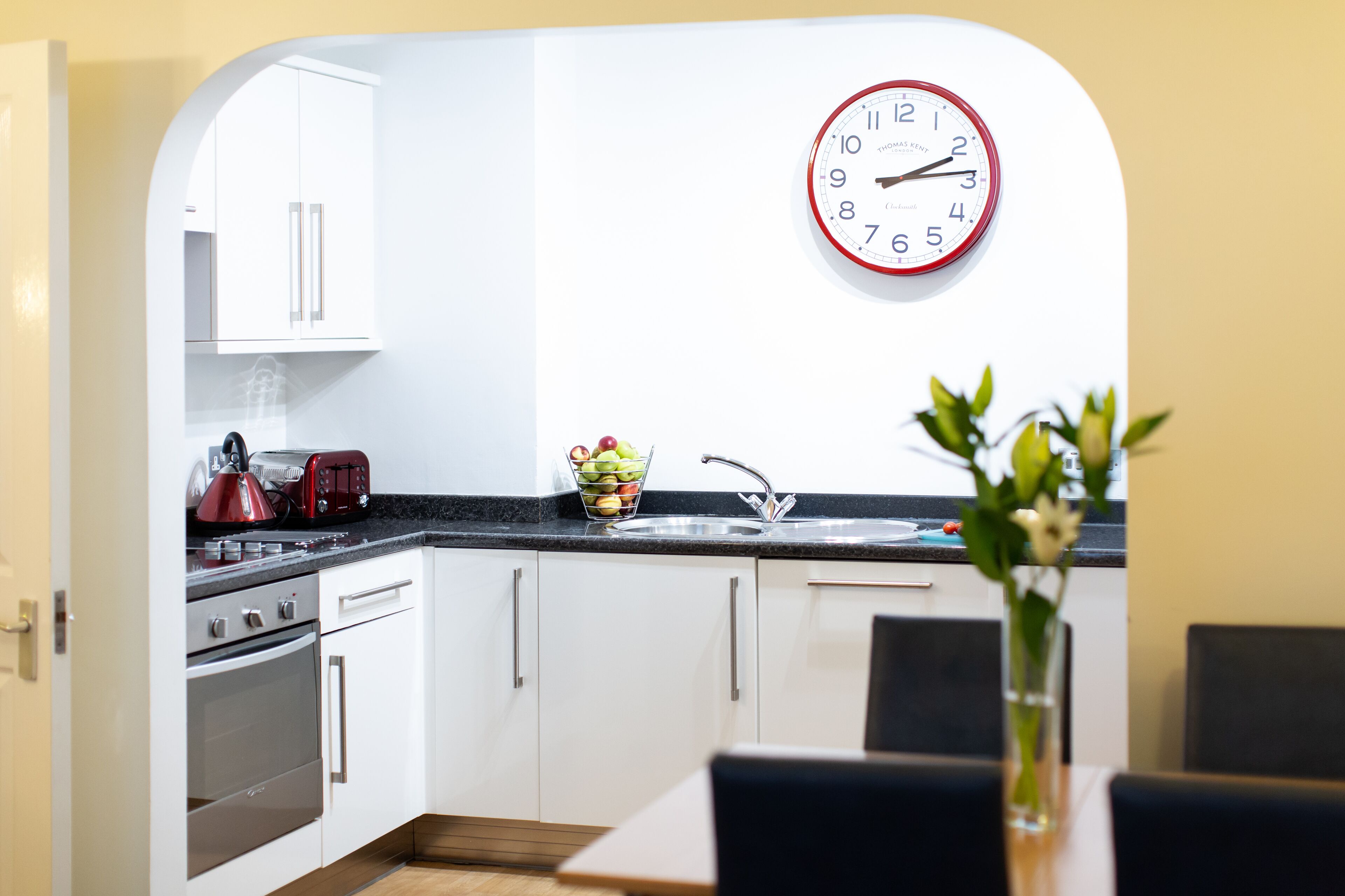 Two Bedroom Apartment | Private kitchen | Full-size fridge, microwave, oven, stovetop