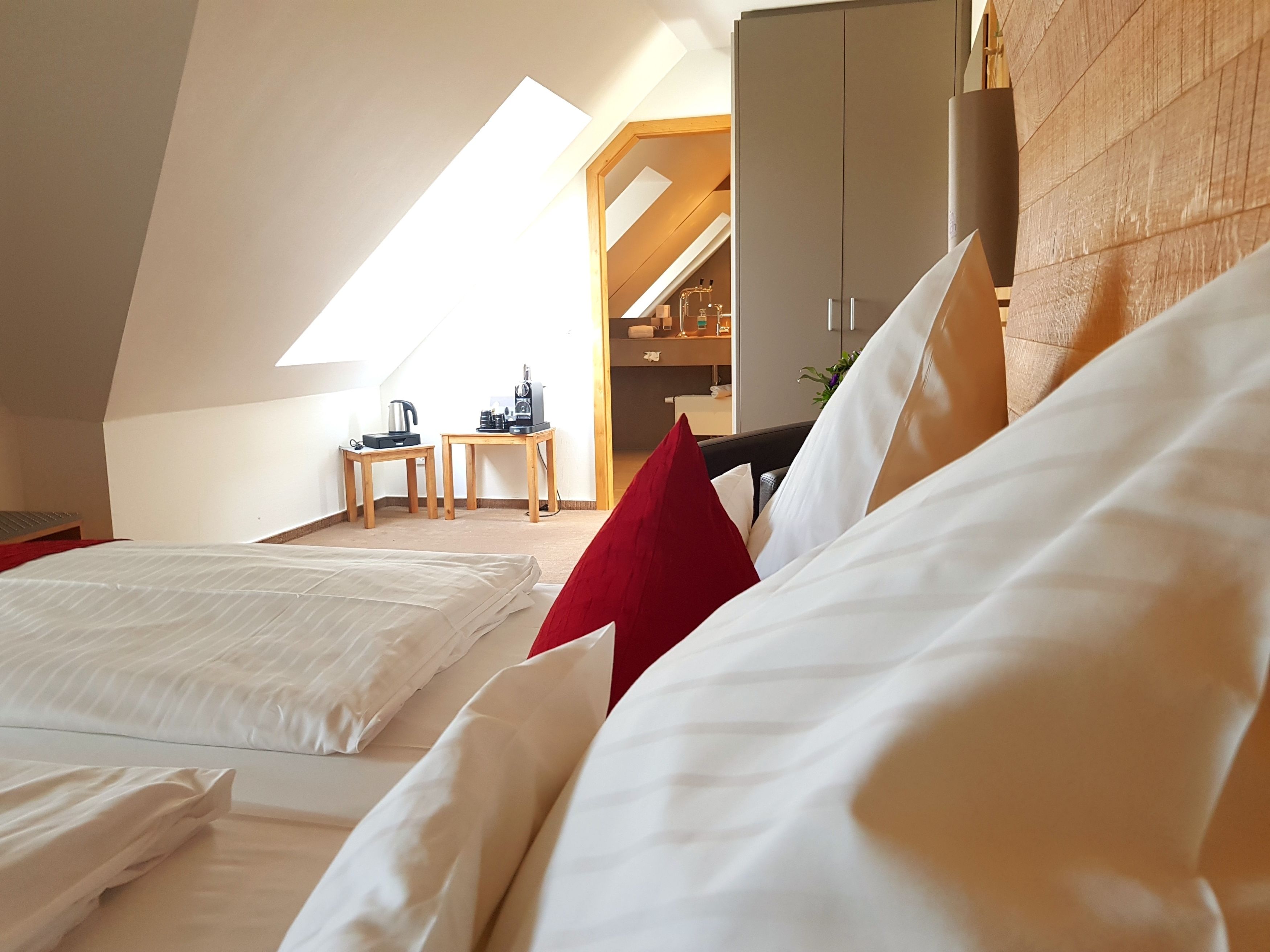 superior double room | hypo-allergenic bedding, down duvets, in-room safe, desk