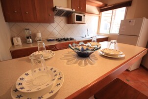 Suite básica | Cocina privada | Frigorífico, microondas, placa de cocina y cafetera o tetera