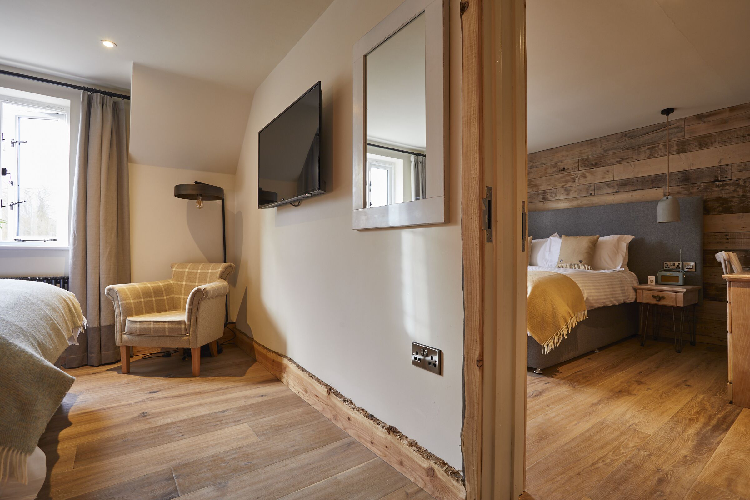 premium bedding, individually decorated, individually furnished, desk