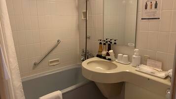 Free toiletries, hair dryer, slippers, electronic bidet