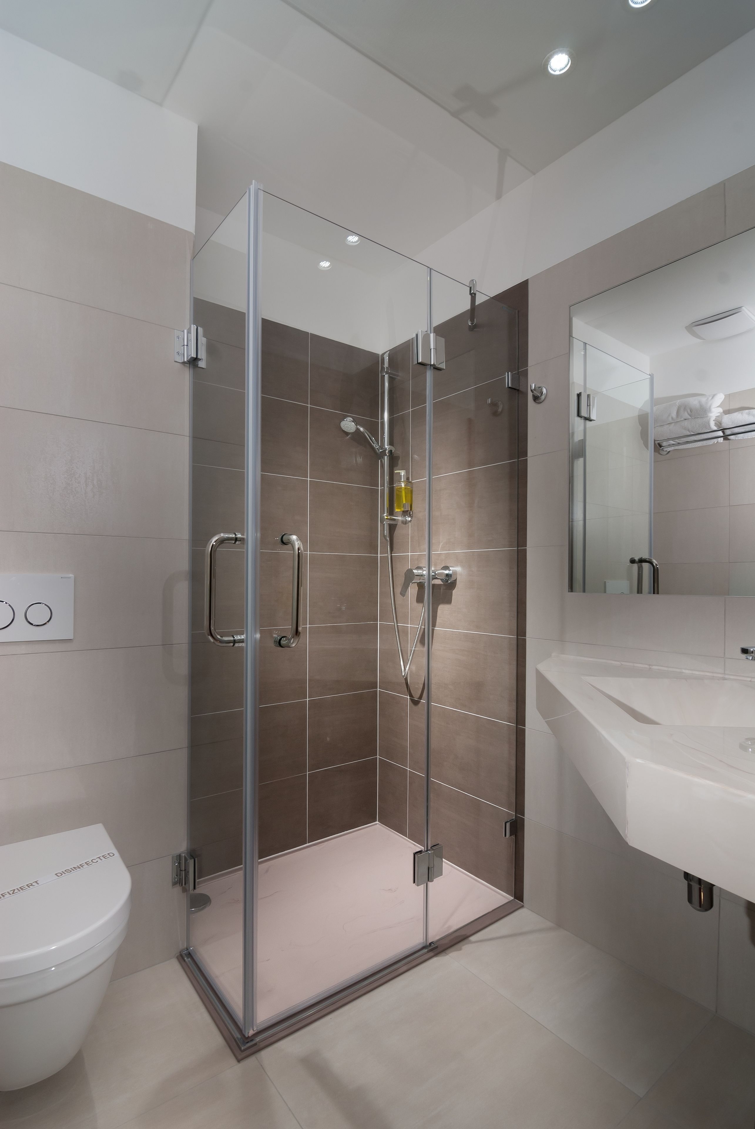 comfort double room (with extra bed) | bathroom | bathrobes, slippers, towels