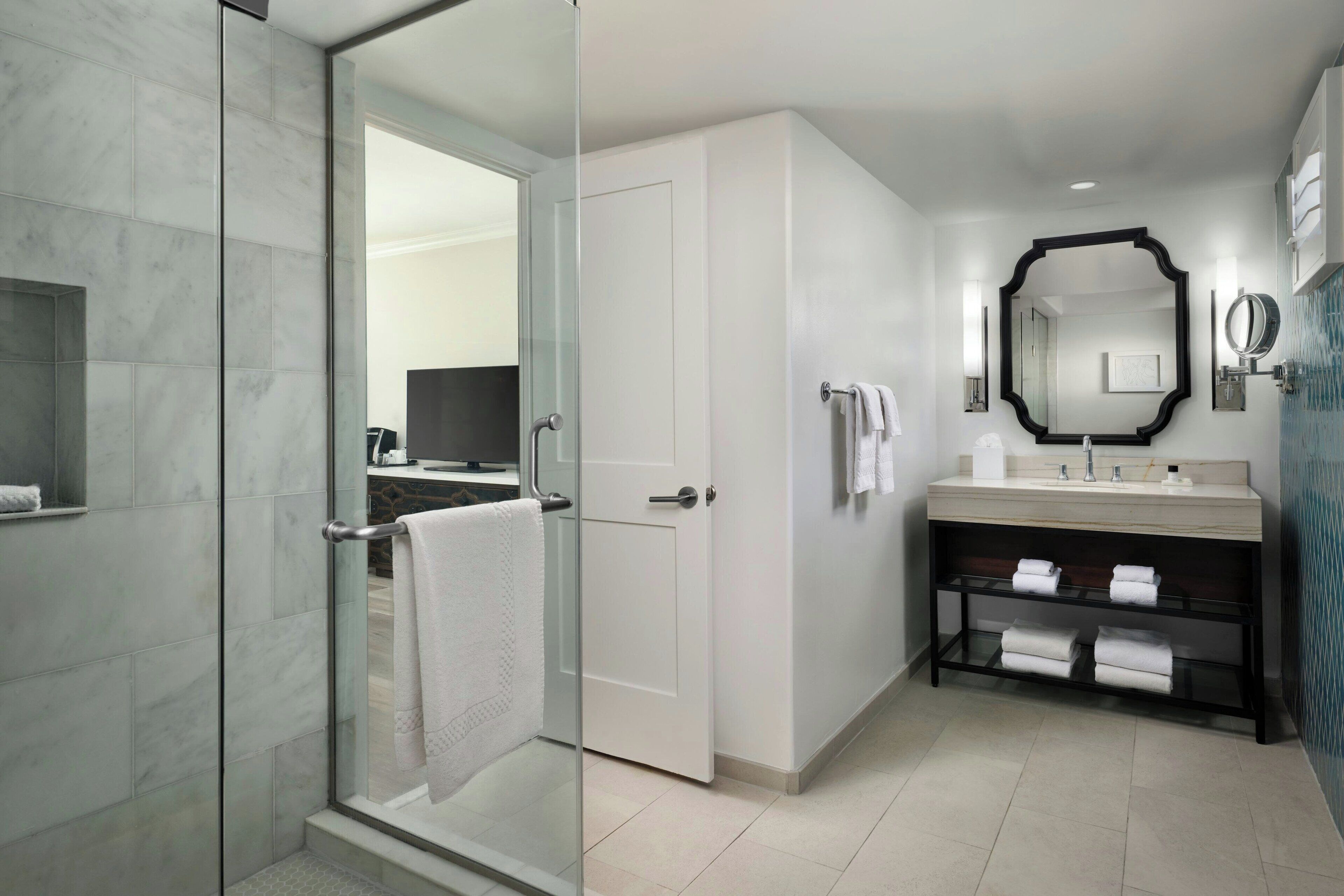 free toiletries, hair dryer, slippers, towels