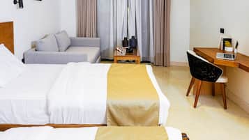 Roupas de cama premium, frigobar, individualmente decorados