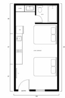 客房, 2 张双人床, 无烟房 (Efficiency) | 免费 WiFi、床单