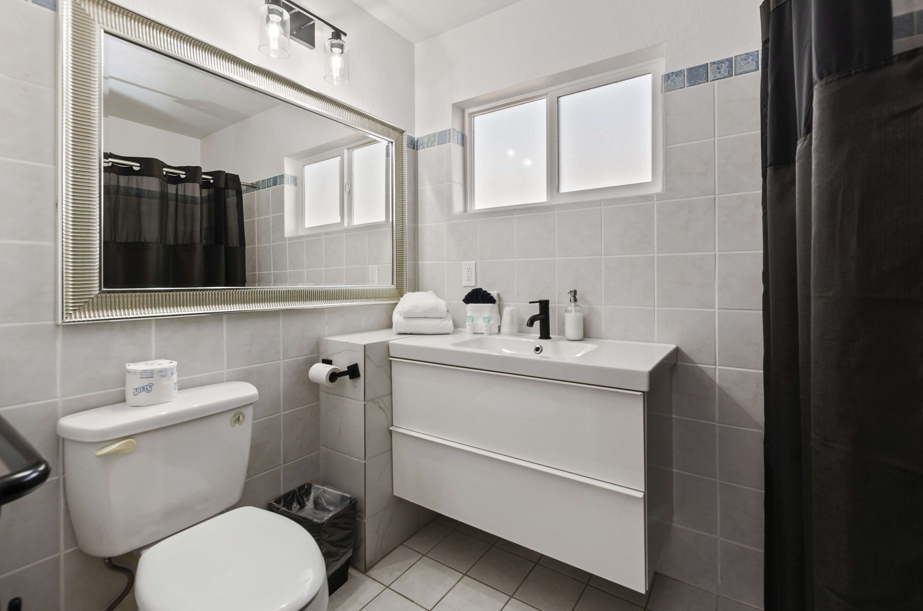 Free toiletries, hair dryer, towels, soap