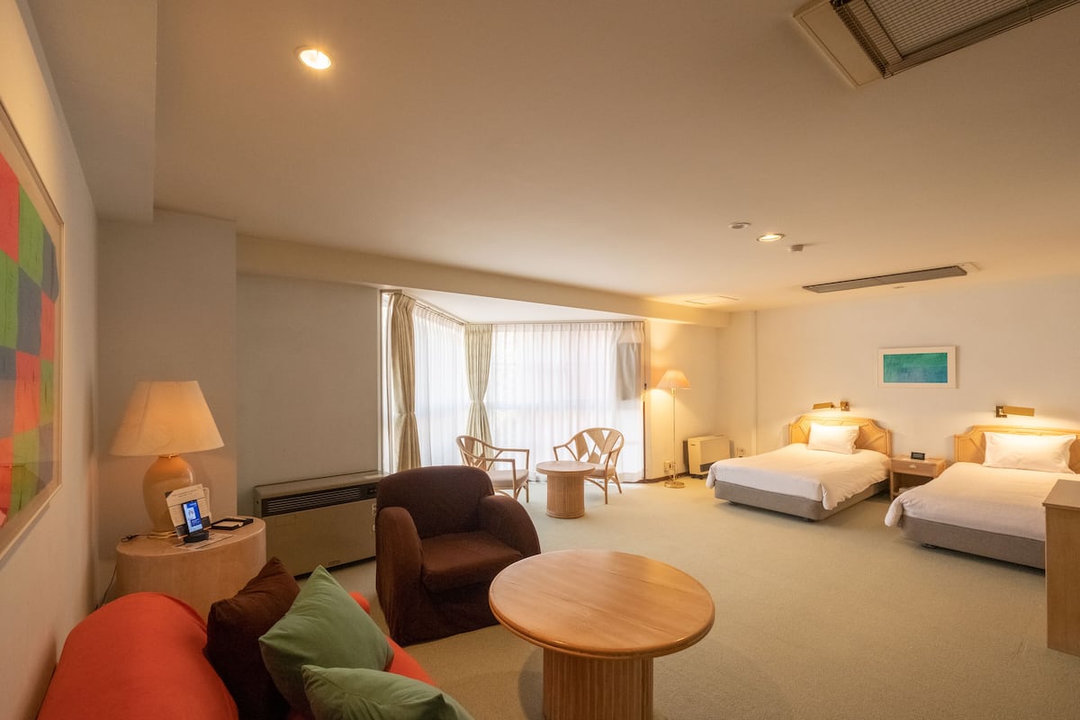 標準雙床房, 2 間臥室, 非吸煙房 (In-room bath only, No pets, Spor:Sion) | 免費無線上網、床單