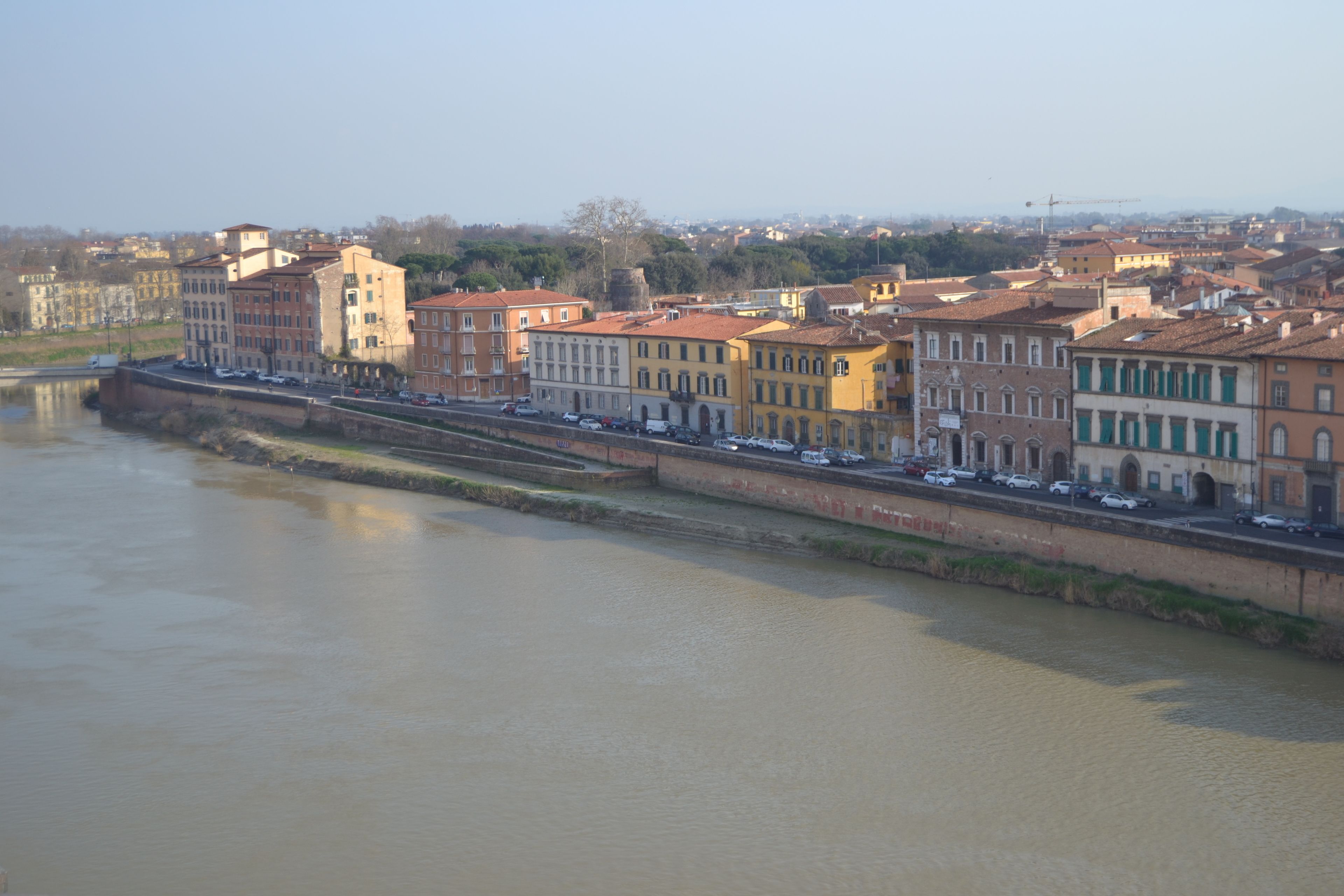A river with buildings along its banks.