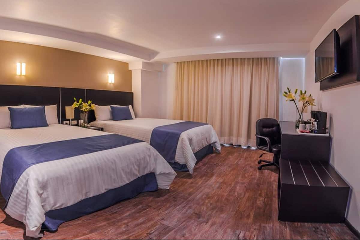 Deluxe Double Room, 2 Double Beds | Premium bedding, in-room safe, desk, soundproofing