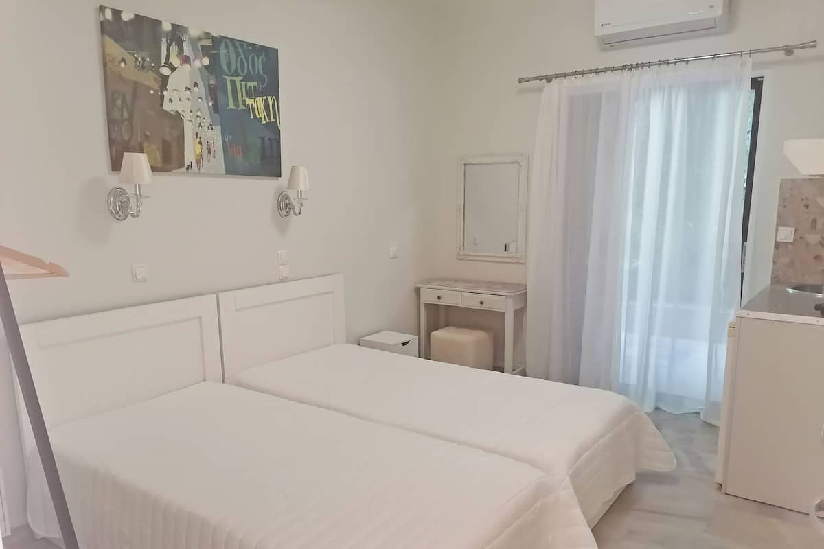 Studio Comfort, 2 Tempat Tidur Twin | Seprai premium, meja kerja, kedap suara, dan Wi-Fi gratis