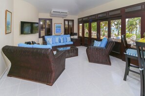 Standard Penthouse | Living area | Flat-screen TV - Cabarete Palm Beach Condos (Cabarete)