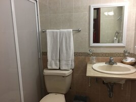 Standard Double Room | Bathroom | Shower, free toiletries, hair dryer, towels