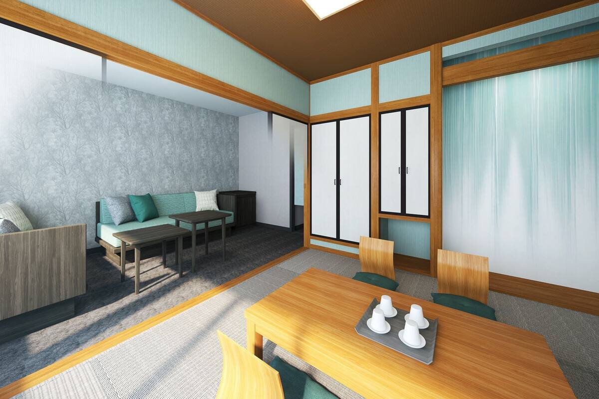 Habitación de estilo japonés, para no fumadores (East Wing Japanese-Western Style Room) | Caja de seguridad en la habitación, wifi gratis y ropa de cama