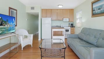 Unit #3 Room, 2 Bedrooms, Kitchen (Two Baths) | Living area | 32-inch TV with cable channels