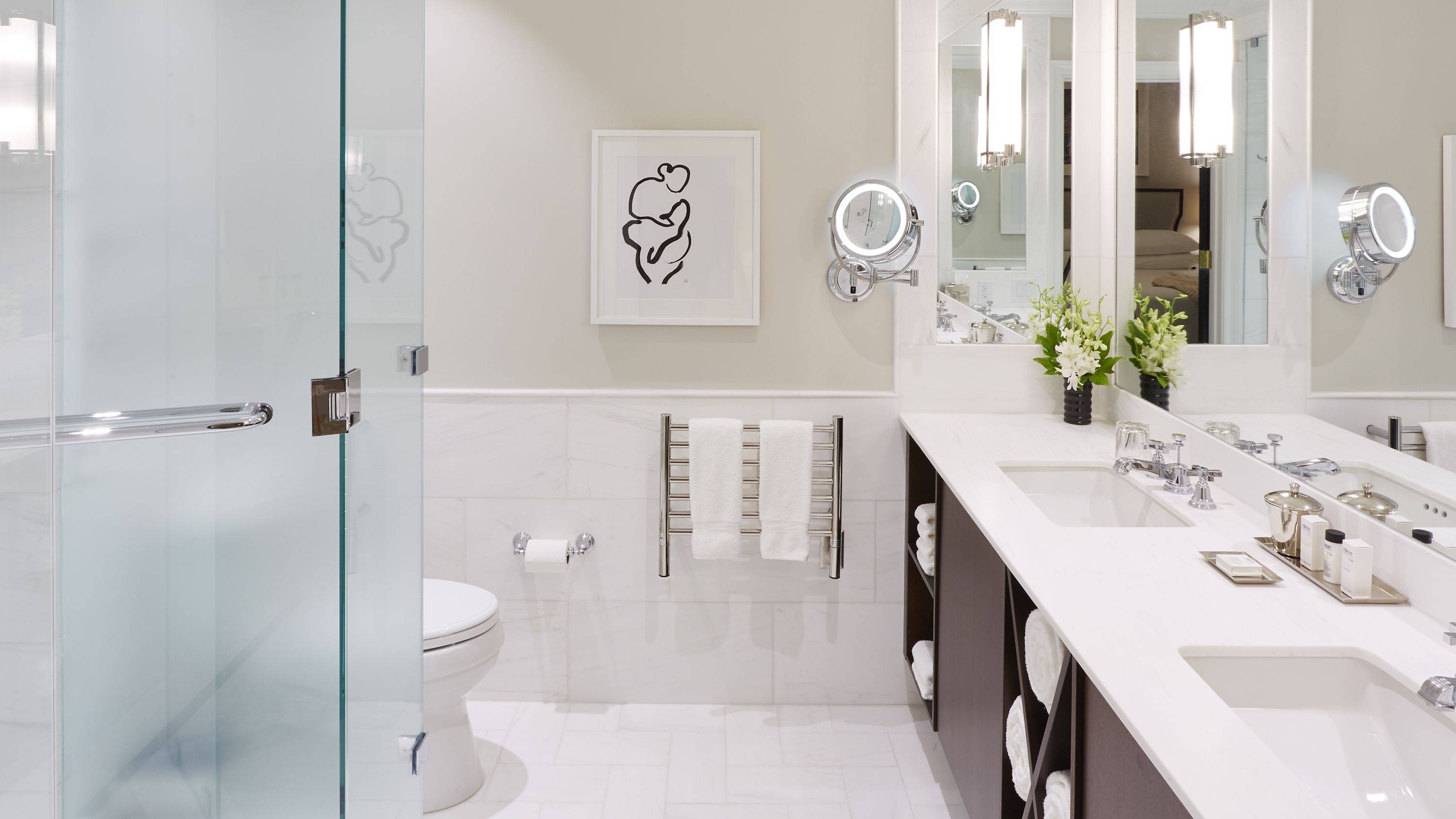 free toiletries, hair dryer, bathrobes, slippers