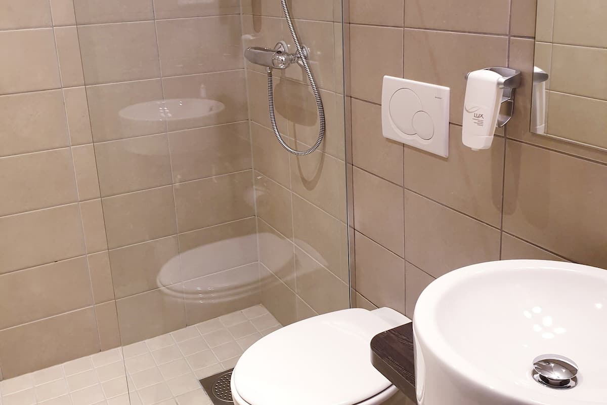 Standard-Einzelzimmer | Badezimmer | Dusche, Haartrockner, Handtücher