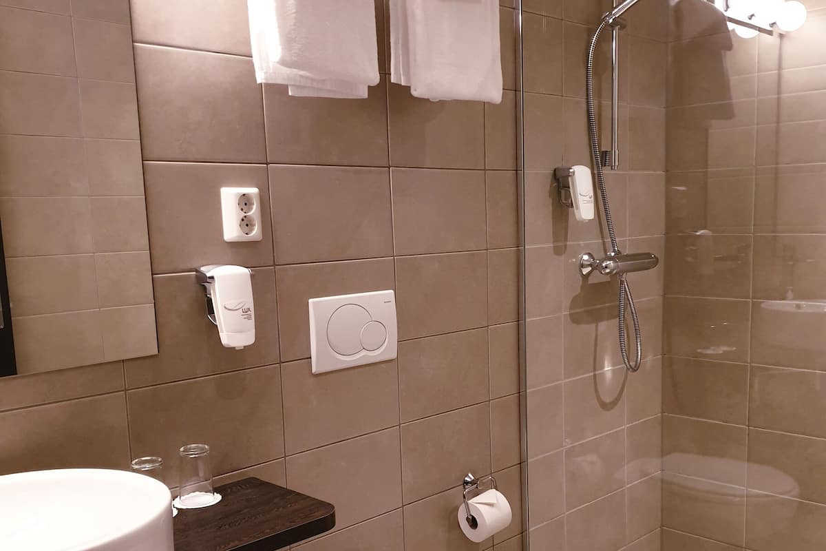 Superior-Doppelzimmer | Badezimmer | Dusche, Haartrockner, Handtücher