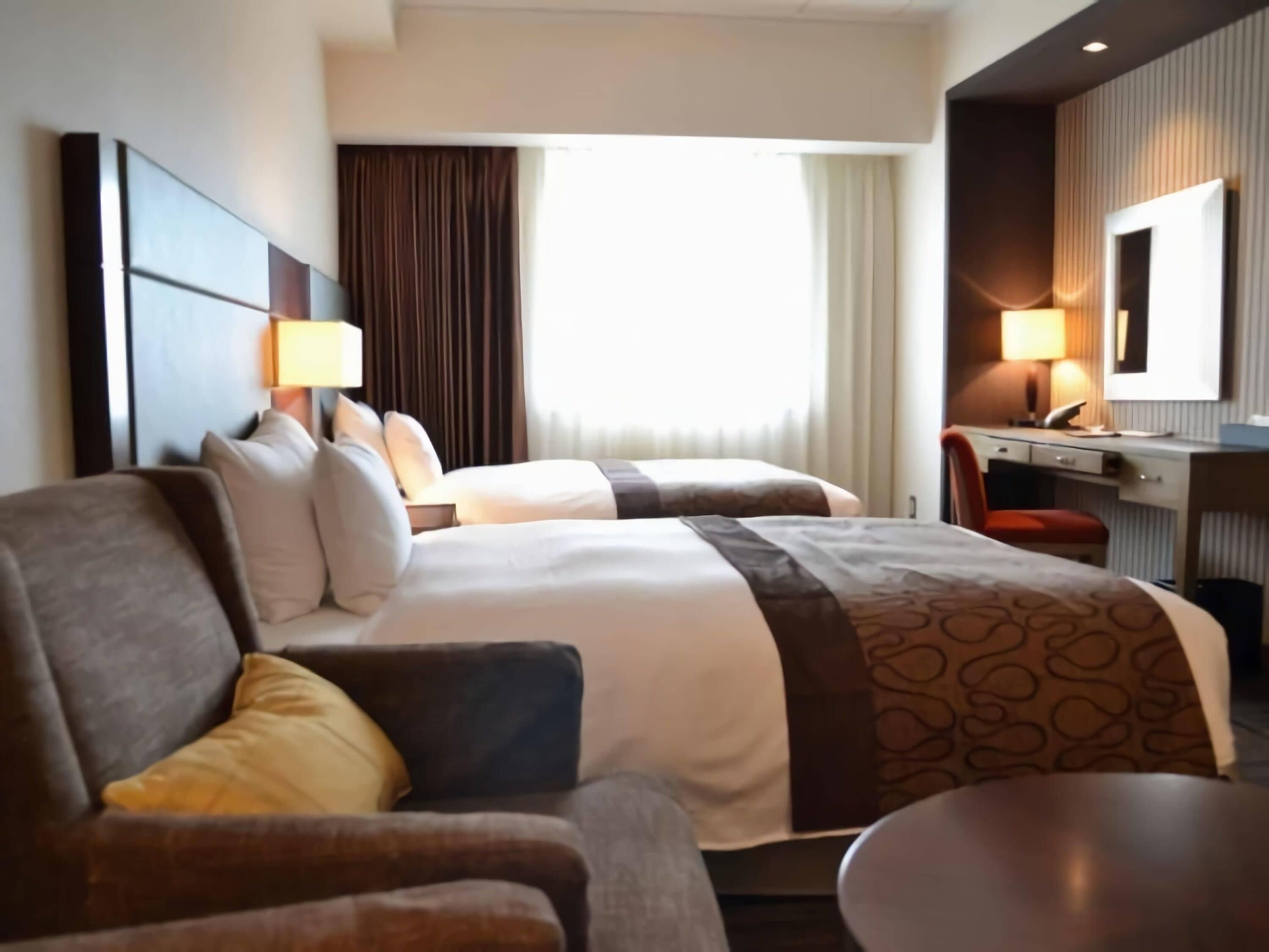 Down comforters, minibar, desk, blackout drapes