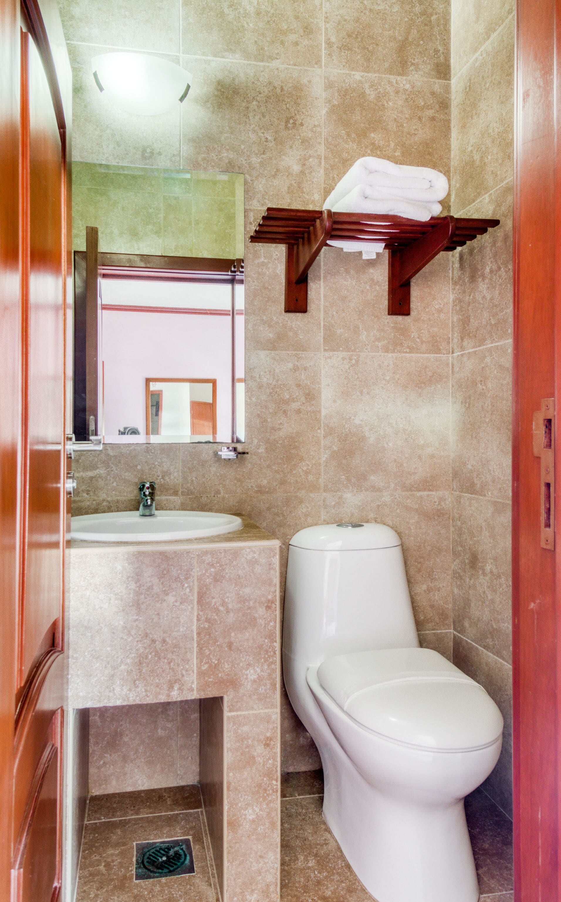 standard room | bathroom | shower, hair dryer, bathrobes, towels