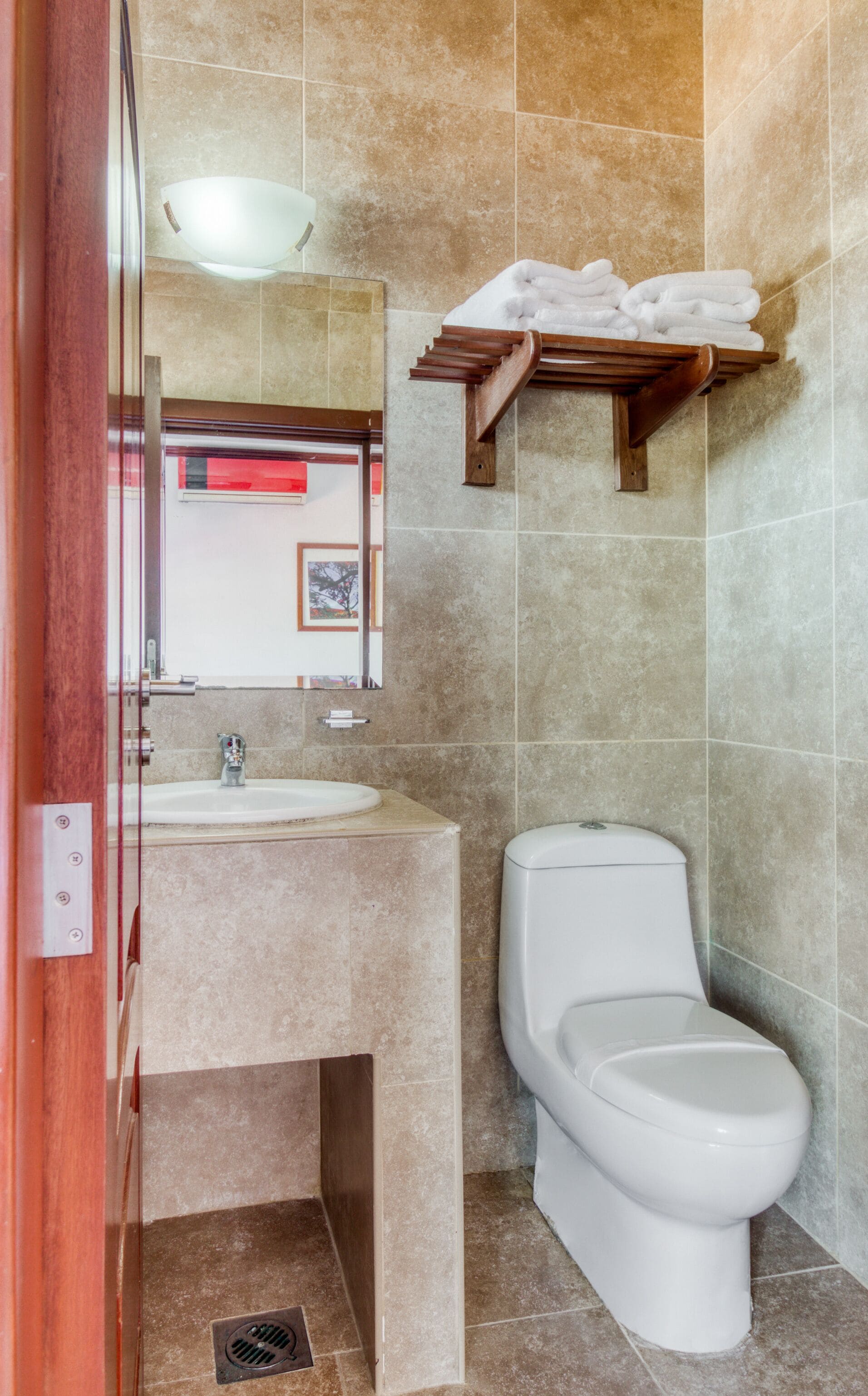 standard quadruple room, 2 double beds | bathroom | shower, hair dryer, bathrobes, towels