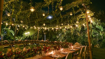 Outdoor wedding area